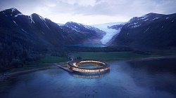 В Норвегии откроется энергосберегающий отель, похожий на НЛО